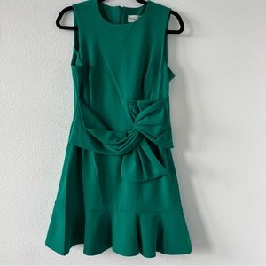 Eliza J green sleeveless ruffle hem dress